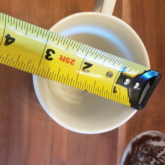 Set Of 4 Royal Staffordshire J & G Meakin Brown Transferware Cup Cattle Cottage - Picture 10 of 10